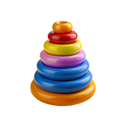Rainbow Stacking Rings Tower