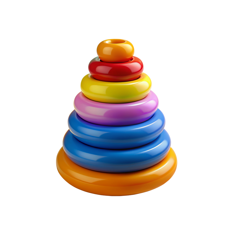 Rainbow Stacking Rings Tower