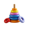 Rainbow Stacking Rings Tower