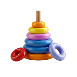 Rainbow Stacking Rings Tower