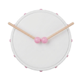 Pink Toy Drum Set with Wooden Drumsticks