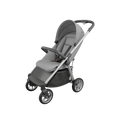 Premium grey baby stroller pram with large canopy reclining seat and swivel wheels