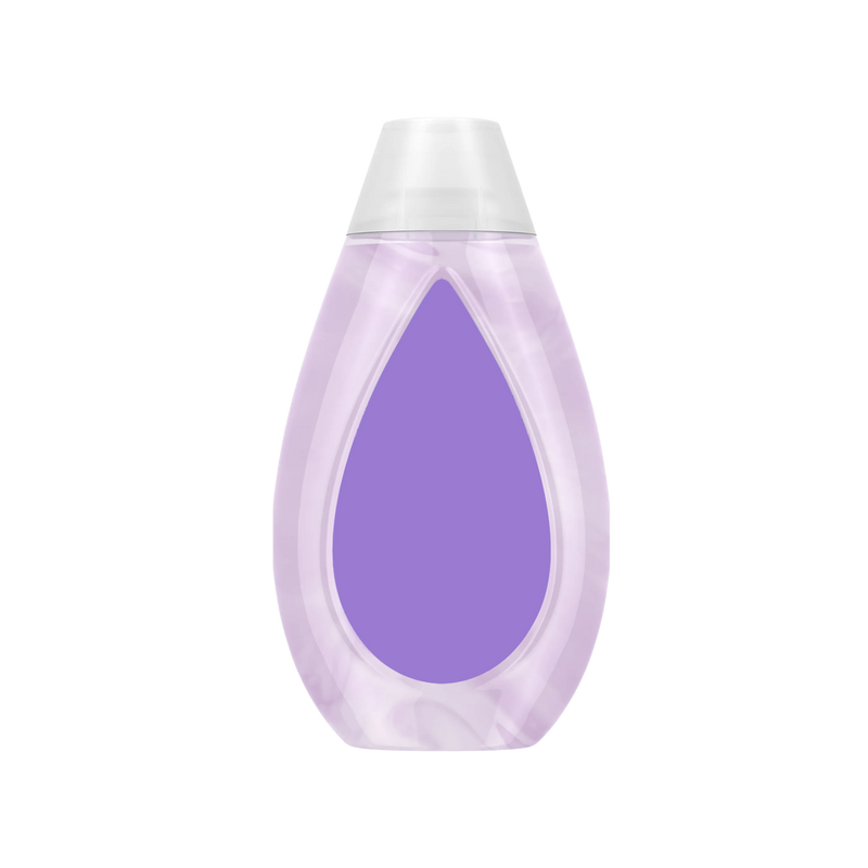 Baby lavender essentials wash and shampoo 250ml bottle in purple teardrop design