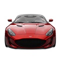 Crimson Supercar Convertible Die-Cast Toy front view showing wide mesh grille sculpted bonnet vents and projector headlights
