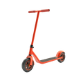 Kids Off-Road RC Scooter three-quarter view orange-red all-metal frame T-bar handlebar chunky knobby tyres and diamond non-slip deck